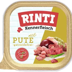 Sparpaket 18 x 300 g Rinti Kennerfleisch mit Pute Hunde Nassfutter Neue Kollektion